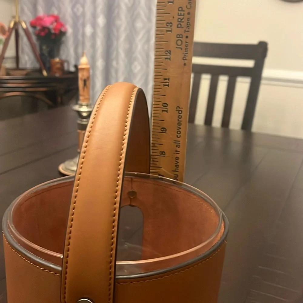 Ralph Lauren Cantwell Saddle Leather Ice Bucket new
